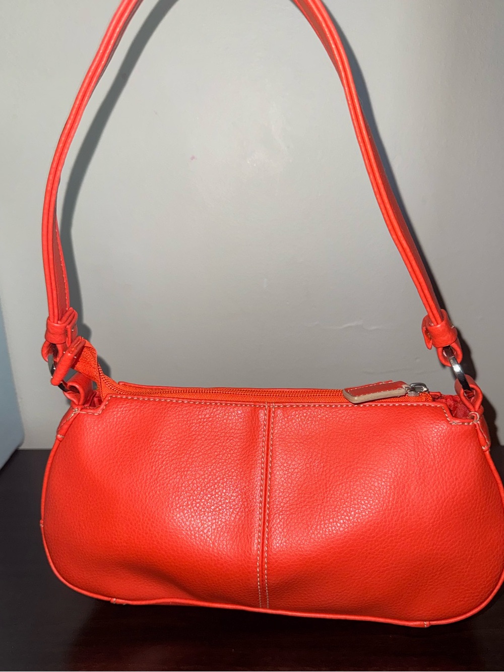 New York & Co Orange Leather Shoulder Bag